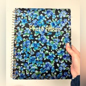Vintage Blue Floral Satin Photo Album made in Korea